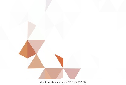 Light Red, Yellow vector shining triangular backdrop. Creative geometric illustration in Origami style with gradient. Polygonal design for your web site.
