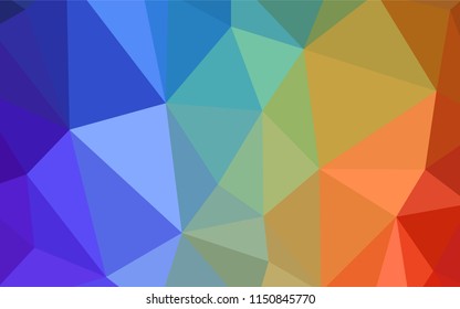 Light Red, Yellow vector shining triangular cover. A sample with polygonal shapes. Polygonal design for your web site.