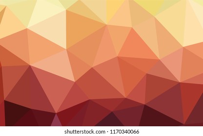 Light Red, Yellow vector shining triangular layout. Shining colorful illustration with triangles. Textured pattern for your backgrounds.
