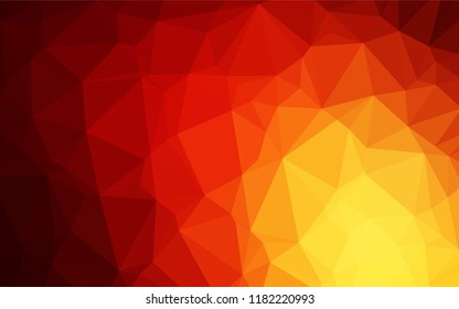 Light Red, Yellow vector shining hexagonal pattern. An elegant bright illustration with gradient. The template can be used as a background for cell phones.
