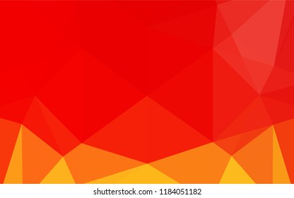 Light Red, Yellow vector shining hexagonal pattern. Colorful abstract illustration with gradient. The polygonal design can be used for your web site.