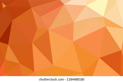 Light Red, Yellow vector shining triangular backdrop. Creative illustration in halftone style with triangles. Brand new design for your business.
