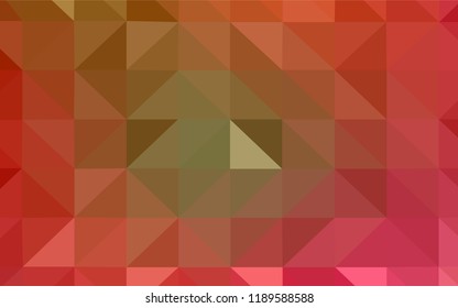 Light Red, Yellow vector shining triangular cover. Colorful abstract illustration with triangles. Completely new template for your banner.