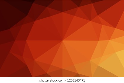 Light Red, Yellow vector shining hexagonal background. Colorful abstract illustration with gradient. The elegant pattern can be used as part of a brand book.