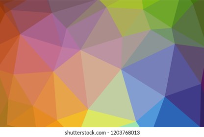 Light Red, Yellow vector shining triangular layout. Elegant bright polygonal illustration with gradient. Best triangular design for your business.