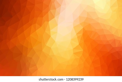 Light Red, Yellow vector shining triangular cover. Elegant bright polygonal illustration with gradient. New template for your brand book.