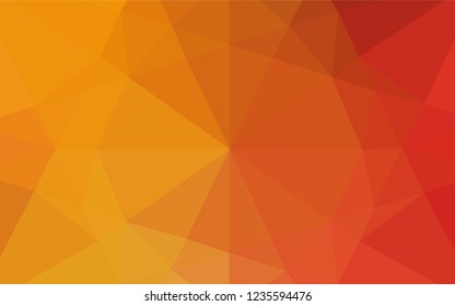 Light Red, Yellow vector shining hexagonal template. An elegant bright illustration with gradient. The best triangular design for your business.