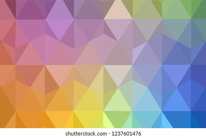 Light Red, Yellow vector shining triangular layout. A completely new color illustration in a polygonal style. Completely new template for your banner.