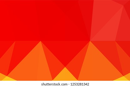 Light Red, Yellow vector shining hexagonal pattern. Creative illustration in halftone style with gradient. The template can be used as a background for cell phones.