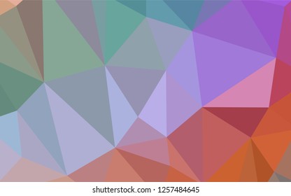 Light Red, Yellow vector shining triangular cover. Shining polygonal illustration, which consist of triangles. A completely new design for your leaflet.