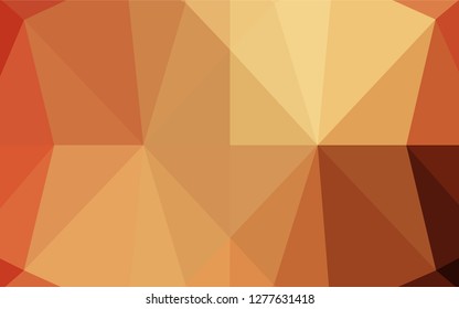 Light Red, Yellow vector shining hexagonal pattern. A vague abstract illustration with gradient. The textured pattern can be used for background.