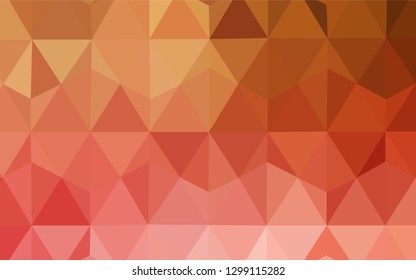 Light Red, Yellow vector shining triangular cover. Creative geometric illustration in Origami style with gradient. A completely new design for your leaflet.