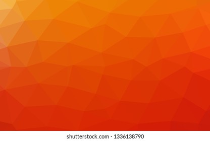 Light Red, Yellow vector shining triangular template. A vague abstract illustration with gradient. Template for a cell phone background.