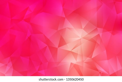 Light Red, Yellow vector shining triangular layout. Elegant bright polygonal illustration with gradient. Triangular pattern for your design.