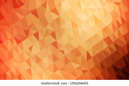 Light Red, Yellow vector shining triangular template. A completely new color illustration in a vague style. Template for a cell phone background.