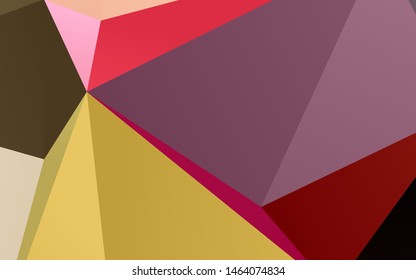 Light Red, Yellow vector shining triangular template. A completely new color illustration in a vague style. Elegant pattern for a brand book.