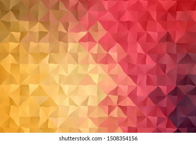 Light Red, Yellow vector shining triangular layout. Glitter abstract illustration with an elegant triangles. New template for your brand book.