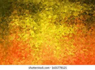 Light Red, Yellow vector shining triangular background. Modern abstract illustration with triangles. New template for your brand book.