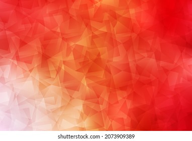Rojo claro, Vector Amarillo brillante trineo diseño triangular. Ilustración abstracta poligonal con gradiente. Un diseño completamente nuevo para su prospecto.