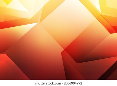 Light Red, Yellow vector shining triangular layout. Shining colorful illustration with triangles. Best triangular design for your business.