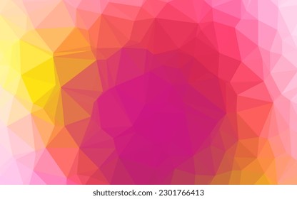Light Red, Yellow vector shining triangular template. Geometric illustration in Origami style with gradient. Elegant pattern for a brand book.