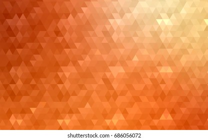 Light Red, Yellow vector shining triangular background. A completely new color illustration in a vague style. A new texture for your design.