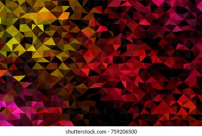 Light Red, Yellow vector shining triangular background. An elegant bright illustration with gradient. A completely new template for your business design.