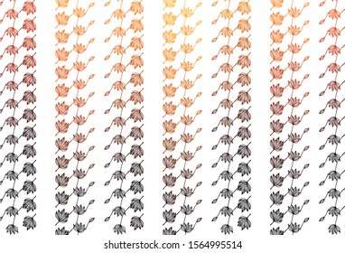 Light Red, Yellow vector sketch background. Sketchy doodles with colorful gradient leaves. Completely new design for your business.