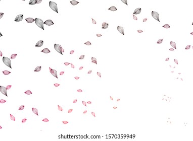 Light Red, Yellow vector sketch template. Abstract leaves with gradient on simple background. Brand new design for your business.