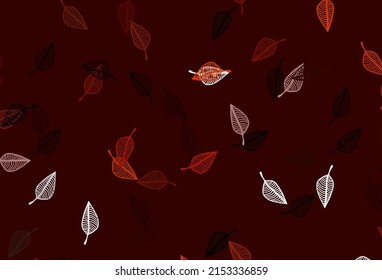 Light Red, Yellow vector sketch template. Modern geometrical abstract illustration with leaves. Pattern for brand book.