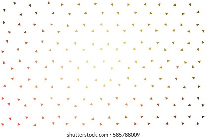 Light Red, Yellow vector of small triangles on white background. Illustration of abstract texture of triangles. Pattern design for banner, poster, cover.