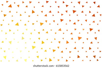 Light Red, Yellow vector of small triangles on white background. Illustration of abstract texture of triangles. Pattern design for banner, poster, cover.