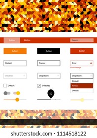 Light Red, Yellow vector style guide with circles. Colorful Style guide with circles on abstract background. This template you can use for landing pages.