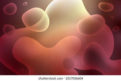Light Red, Yellow vector template with liquid shapes. A vague circumflex abstract illustration with gradient. Textured wave pattern for backgrounds.