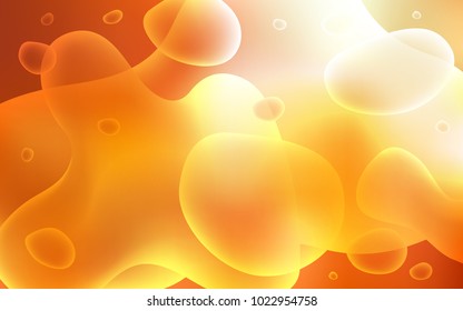 Light Red, Yellow vector template with abstract circles. Geometric illustration in memphis style with gradient.  The elegant pattern for brand book.