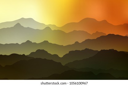 Light Red, Yellow vector template with bubble shapes. Creative illustration in halftone mountain style with gradient. Brand-new design for your ads, poster, banner.