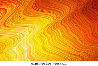 Light Red, Yellow vector template with lava shapes. Blurred geometric sample with gradient bubbles.  Brand-new design for your ads, poster, banner.