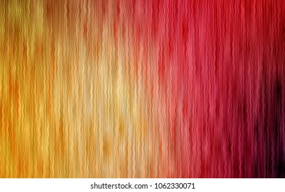 Light Red, Yellow vector template with bent lines. A vague circumflex abstract illustration with gradient. The template for cell phone backgrounds.