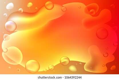 Light Red, Yellow vector template with bent ribbons. A vague circumflex abstract illustration with gradient. The best blurred design for your business.