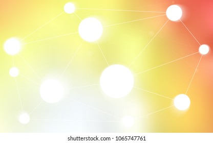 Light Red, Yellow vector template with circles, triangles. Abstract illustration with colorful discs and triangles. Pattern can be used as texture of wallpapers.