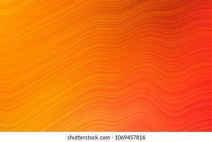 Light Red, Yellow vector template with bent lines. A completely new color illustration in marble style. Pattern for your business design.