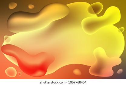 Light Red, Yellow vector template with lines, ovals. An elegant bright illustration with gradient. The best blurred design for your business.