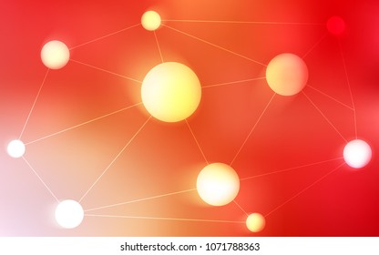 Light Red, Yellow vector template with circles, triangles. Colorful illustration with circles and lines in futuristic style. Beautiful design for your business advert.