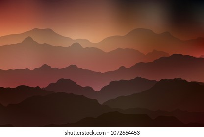 Light Red, Yellow vector template with bubble shapes. A completely new color illustration in mountain style. The template for cell phone backgrounds.