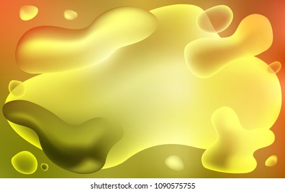 Light Red, Yellow vector template with lines, ovals. Colorful abstract illustration with gradient lines. A completely new template for your business design.