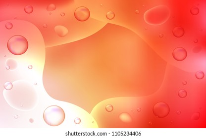 Light Red, Yellow vector template with bubble shapes. Colorful abstract illustration with gradient lines. A completely new template for your business design.