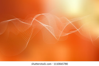Light Red, Yellow vector template with circles. Glitter abstract illustration with blurred drops of rain. Completely new template for your brand book.