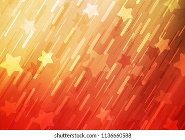 Light Red, Yellow vector template with repeated sticks. Modern geometrical abstract illustration with staves. Best design for your ad, poster, banner.