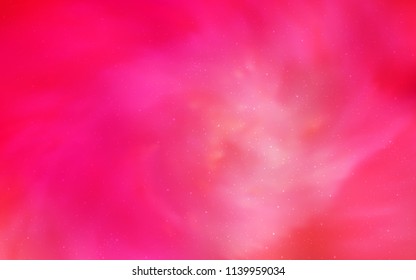 Light Red, Yellow vector template with space stars. Space stars on blurred abstract background with gradient. Smart design for your business advert.