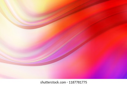 Light Red, Yellow vector template with bent lines. Geometric illustration in marble style with gradient.  Textured wave pattern for backgrounds.